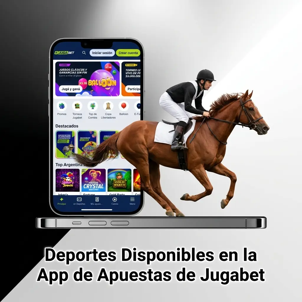 Deportes disponibles en Jugabet app: fútbol, básquet, tenis, eSports, F1 y más para apostar en vivo o en línea.